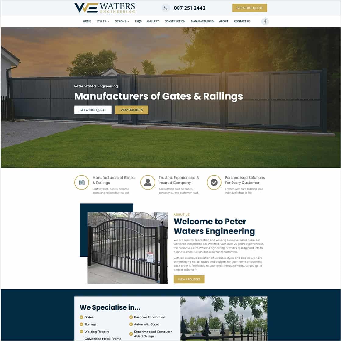 New Website Launched for Peter Waters Engineering